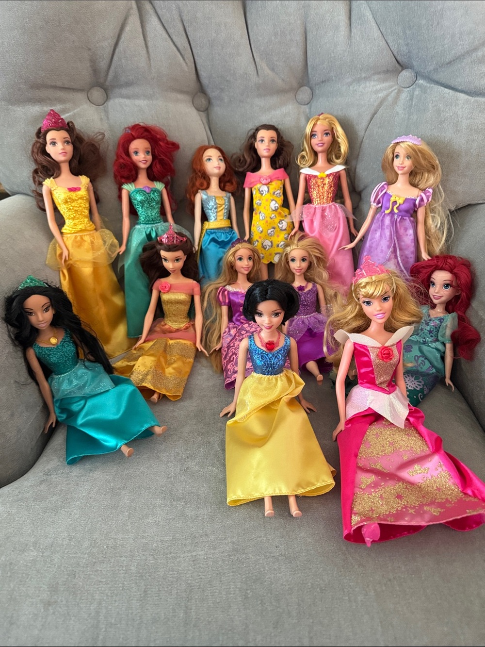 Disney Princess Doll Lot - set of 13